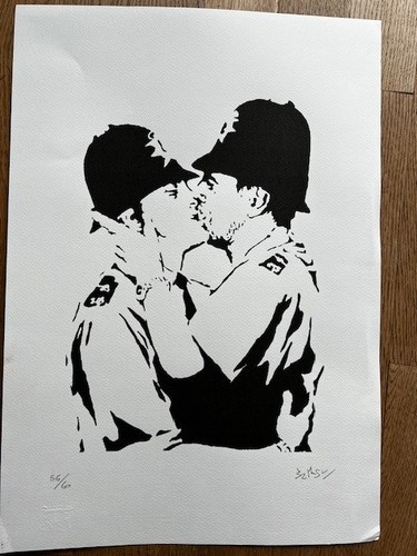 Banksy küssende polizisten - "küssende, polizisten"
