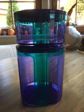 Tupperware Skyline blau grün 1x 1,5 Liter und 1x 0,7 L  - 2er Set Vorratbehälter