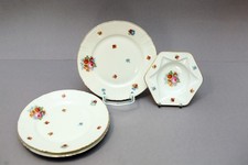 Thomas Bavaria 4-teilig Dessertteller Anbietschale Porzellan Streublume Goldrand