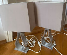 2000er IKEA KLABB tischlampe Tischleuchte Aluminium mit grauem Schirm