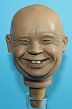 Alter ACHATIT Zierkorken Chruschtschow / Flaschenkorken / Bottle Stopper Head