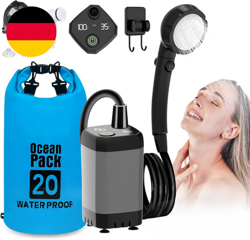 Tragbare campingdusche - tragbare,