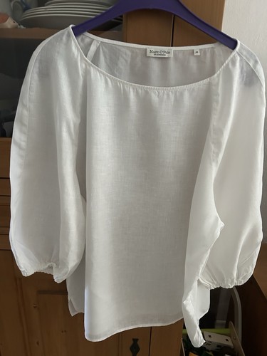 Marc polo leinenbluse weiß - marc, o