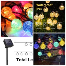 12M 100 LED Solar Lichterkette