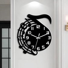 Musiknoten-Wanduhr mit