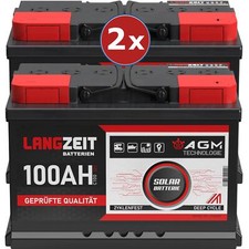 2 x Solarbatterie 100Ah 12V