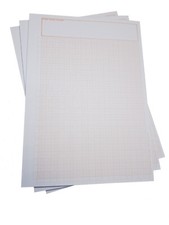 Millimeterpapier mit aufgedrucktem Lineal, A4, 80 g/m2, 50 Blatt, orange (23750)
