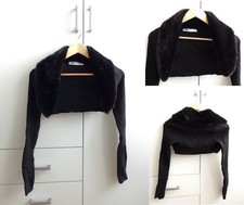 Bolero Gerippt Fellkragen Crop