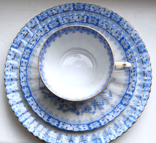 alt China Blau 3tlg. Gedeck Tuppack Blauer Rand !! Schumann Arzberg Tasse Teller