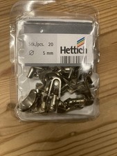 Bodenträger mit Keilnasen, 20Stk., ⌀ 5mm, neu, OVP, silber