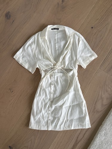 Zara hemdkleid weiß s - weiß,