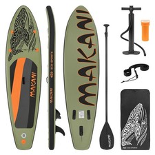 B-Ware Surfboard Stand Up Paddle SUP Board Paddelboard aufblasbar Olive 320 cm
