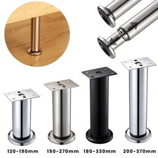 4x Möbelfüße verstellbar Metall rund Ø38mm Bettfüße Sockelfüße Sofafuß Couchfuß