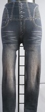  Seamless Leggings in Jeansoptik bpc, Gr. 40/42, schwarz, getragen