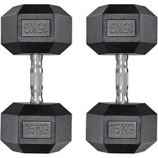 Kurzhantel Set, Gummi, 10kg