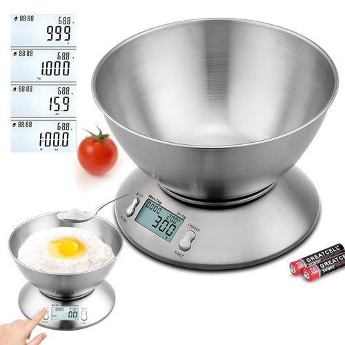 5kg edelstahl küchenwaage - 5kg/1g,