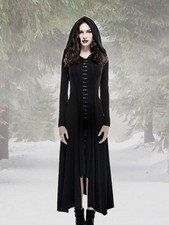 Gothic Emo Kleid Kapuze Maxi