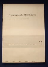 Typographische Mitteilungen