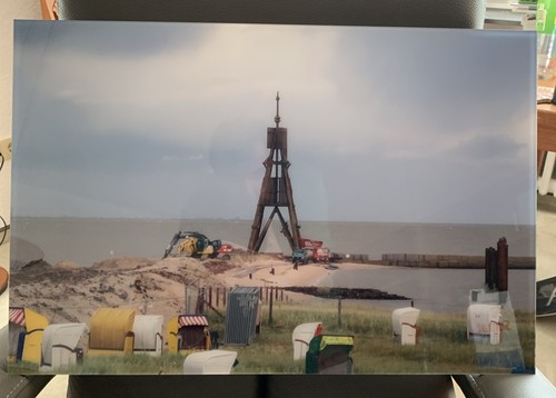 Cuxhaven kugelbake acrylbild - cuxhaven,