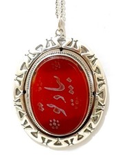 Theodor Fahrner Anhänger Sterling Silber 935 mit geschnitzte Karneol 20er Jahre