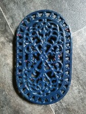 Topfuntersetzer  dunkelblau Gusseisen true vintage antik shabby chic