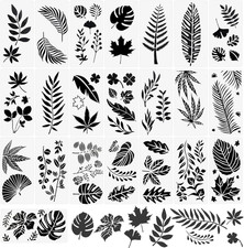 Blatt malerei schablonen - malerei, set