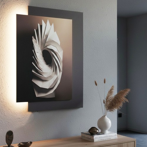 Led wandbild mit indirekter - led,