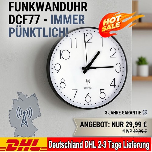 Bahnhofsuhr funk wanduhr tfa - funk,