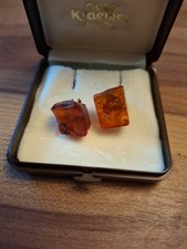 Antik.Ohrringe. Bernstein 800 Silber .Vintage. 