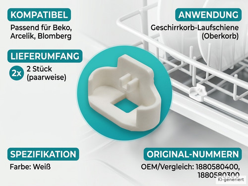 Laufschienen stopper oberer - 2x, laufschienen-stopper