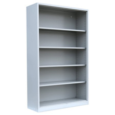 Aktenregal Büroregal Ordnerregal 4 Fachböden Lichtgrau 195x120x42,2cm 540160