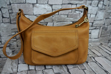 FOSSIL DAMEN ECHT LEDER FREIZEIT HAND SCHULTER TASCHE LOGO SCHLÜSSEL CAMEL