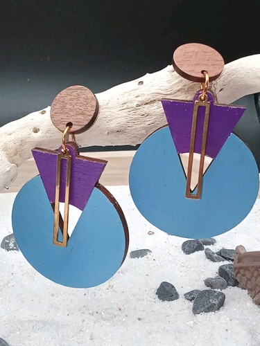 Holz ohrstecker earing wood - holz,