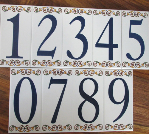 Hausnummer keramik 32 42 - keramik, 12