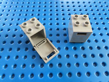 LEGO 2 x Schrank Container Kühlschrank 4345 neu hellgrau 2x2x2 + Tür 4346 grau 