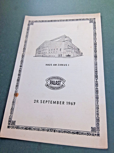1967 sept berlin - 1967, programm