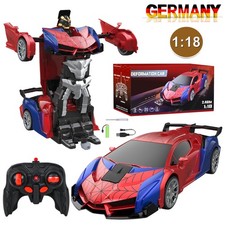 Spielzeug Transformer Auto Rennauto Roboter mit Fernbedienung Motor Wagen kinder