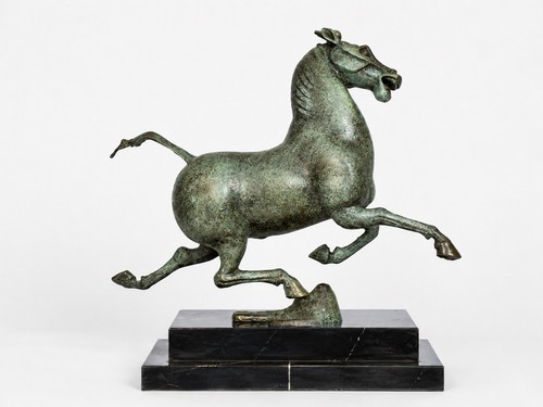Bronze pferd skulptur - pferd, auf