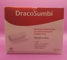 Mullbinde elastisch Fixierbinde Draco 10cmx4m weiß 20St PZN: 2163723 VD: 12/2029