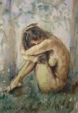 GERRY MILLER. Aquarell-"Im