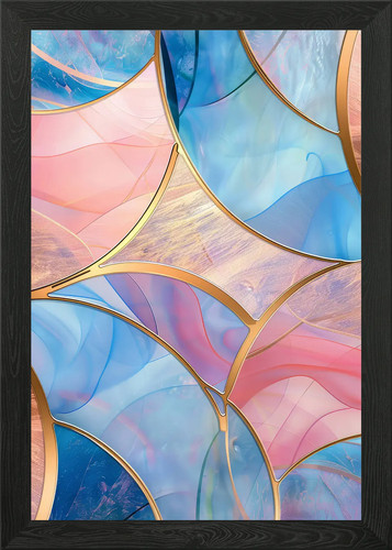 Gold glas dekor - dekor, gerahmt