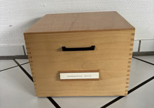 HAN Holz-Karteikasten DIN A5 quer für 500-900 Karten Karteibox Naturholz stabil