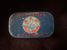 Kautabak Hahn H. A. W. Blechdose 1925 Nordhausen Kautabakdose Selten!!!