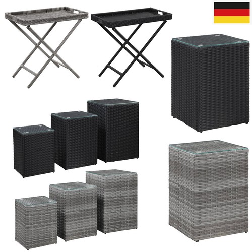 Poly rattan metall gartentisch - poly-rattan,