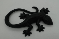 Gecko, Eidechse,  Salamander, Metall,  Gusseisen, Garten, Deko, schwarz