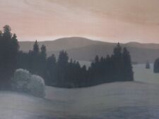 Otto Leiber (1878-1958) Farblithografie Landschaft Wald Voigtländer Verlag (54)