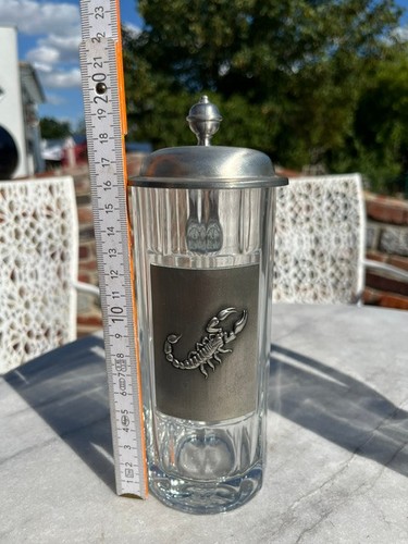 Bierseidel mit zinndeckel - bierseidel,