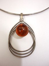 Silber collier anhänger - silber,