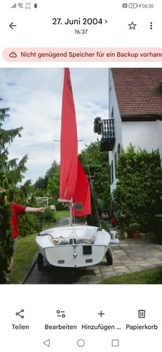 Segeljolle mit strassentrailer - segeljolle,