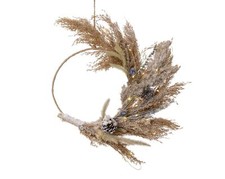 LED-Kranz Trockenblumen Weltbild Blickfang Deko 20 LEDs braun OVP fehlt SEHR GUT